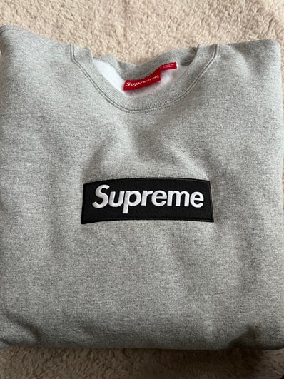 Supreme Box Logo Crewneck "Heather Grey" (22FW)
