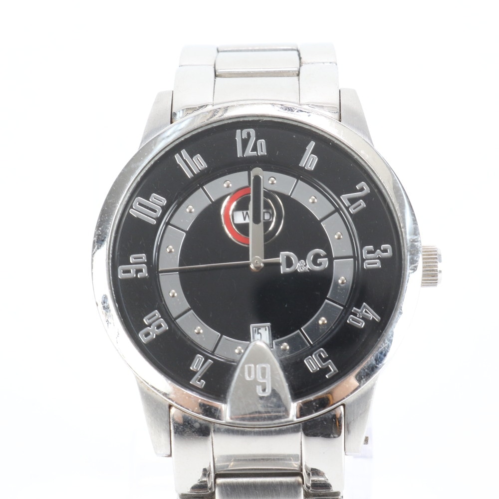 ■美品 ドルチェアンドガッバーナ D&G ドルガバ クォーツ式 デイデイト