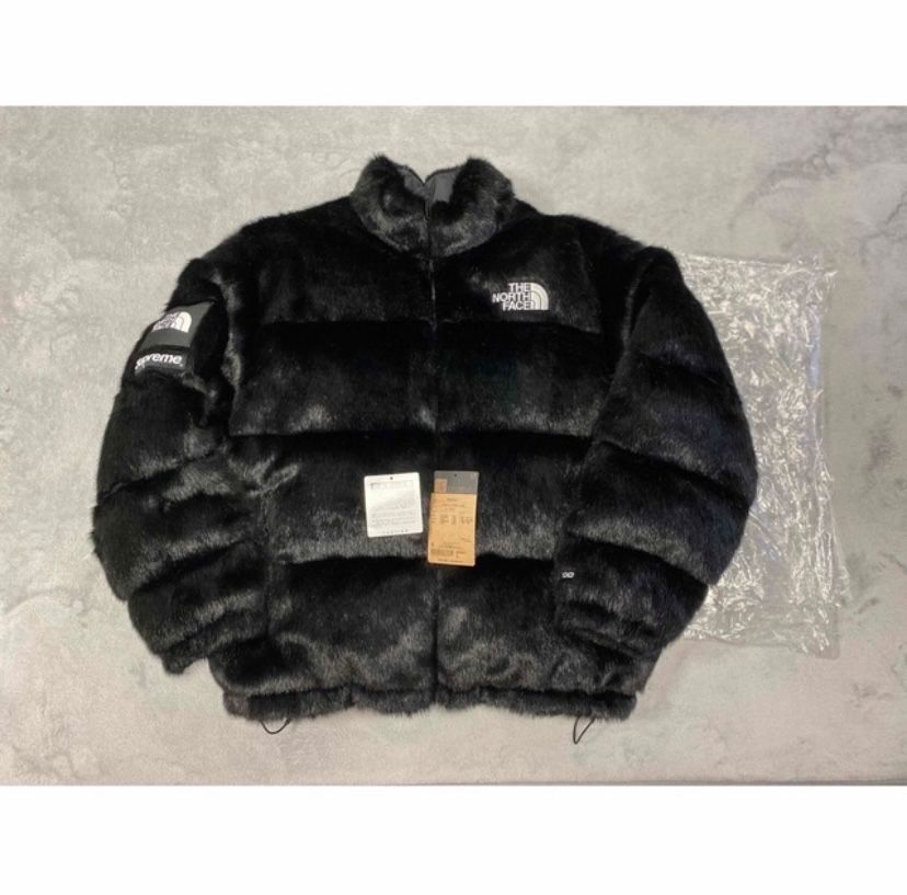 Supreme x The North Face Faux Fur Nuptse Jacket "Black"