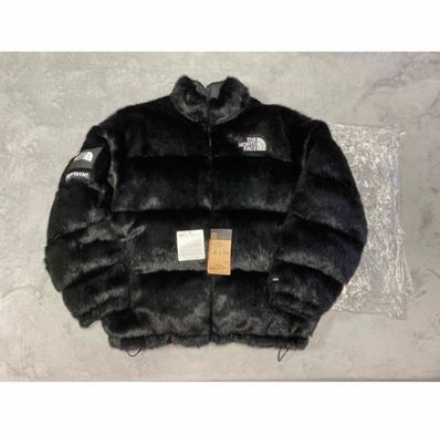 Supreme x The North Face Faux Fur Nuptse Jacket "Black"