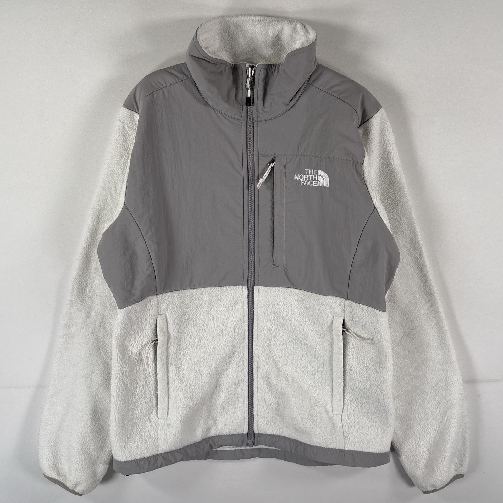古着 ザ・ノースフェイス THE NORTH FACE フルジップフリースジャケット デナリ ワンポイント ポーラテック S ホワイト レディース