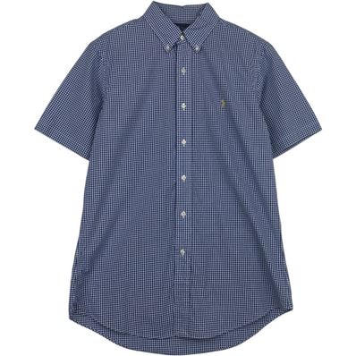 古着 ラルフローレン Ralph Lauren CUSTOM FIT ギンガムチェック 半袖 ボタンダウン チェックシャツ メンズM相当/eaa637729