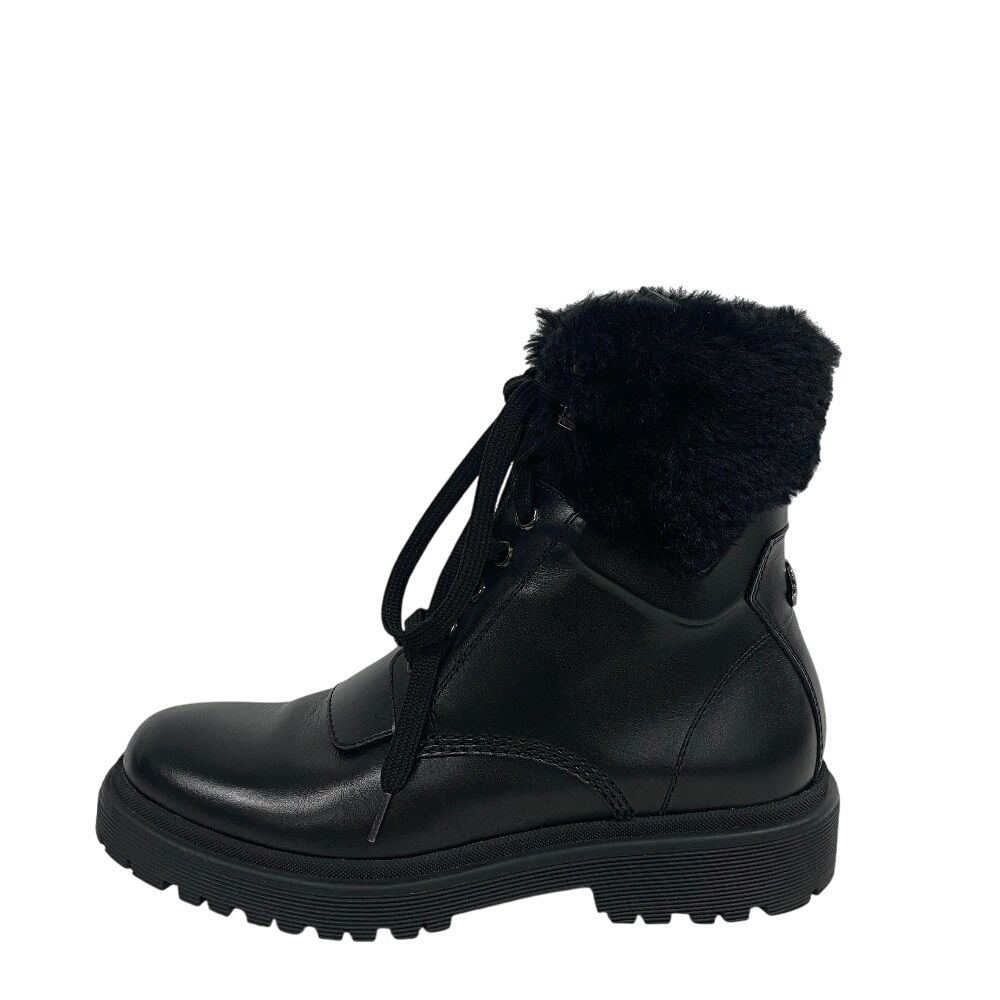 モンクレール MONCLER ブーツ ファー PATTY ショートブーツ ブラック
