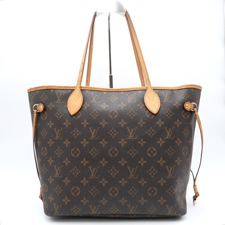 LOUIS VUITTON(ルイ・ヴィトン)ネヴァーフル MM トートバッグ モノグラム キャンバス ブラウン レザー ゴールド金具 レディース【中古】