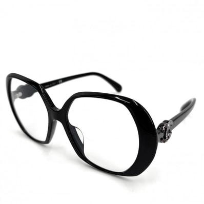 CHANEL シャネル サングラス ココマーク アイウェア 眼鏡 カラーレンズ 3418-S-A ブラック 黒 ゴールド金具 レディース【中古品】