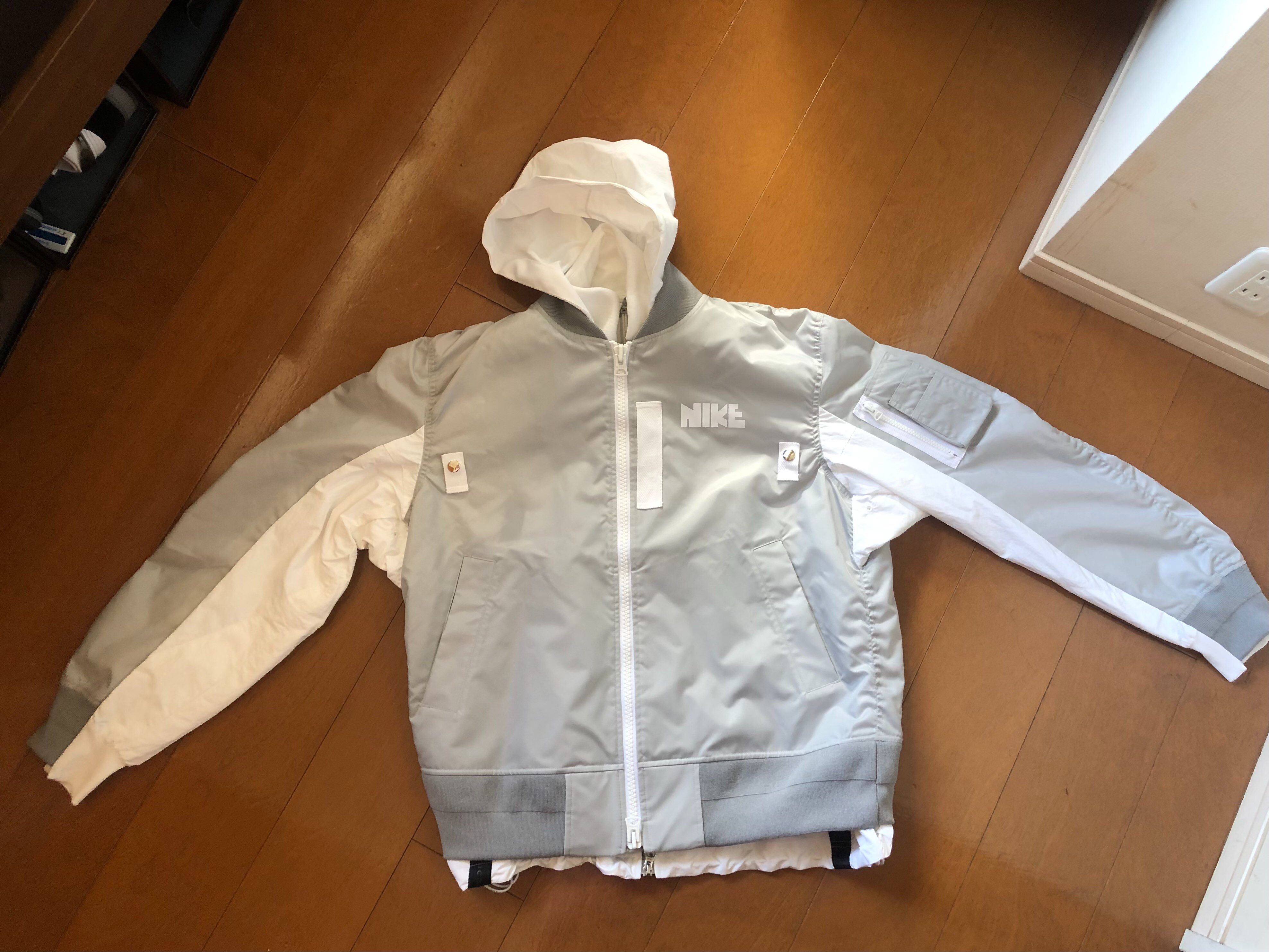 Nike x Sacai NRG Layered Bomber Jacket "Grey Fog"