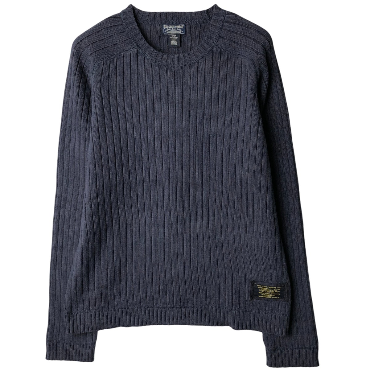 古着 ラルフローレン Ralph Lauren LAUREN JEANS COMPANY リブ編み コットンニットセーター メンズS相当/eaa434794