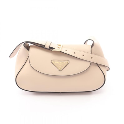 プラダ PRADA パティーナ スモール ショルダーバッグ バッグ レザー レディース ベージュ系 【中古】
