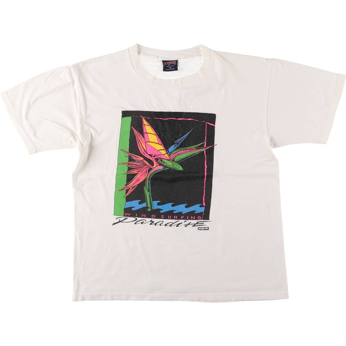 古着 ジャンスポーツ JANSPORT スポーツプリントTシャツ USA製 メンズM相当/eaa562100