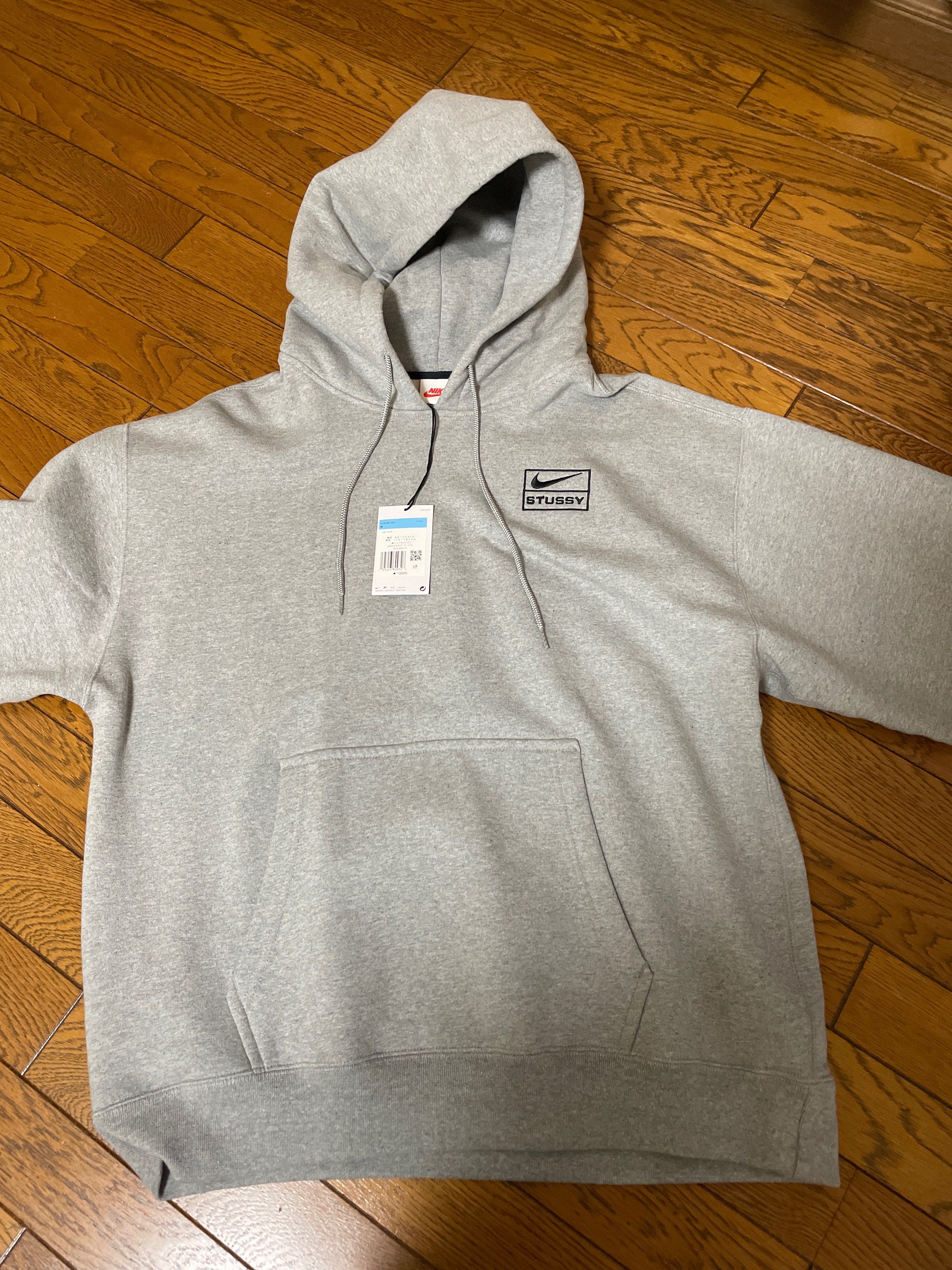 Stussy × Nike NRG Washed Hoodie (US Size) "Grey" DJ9488-063