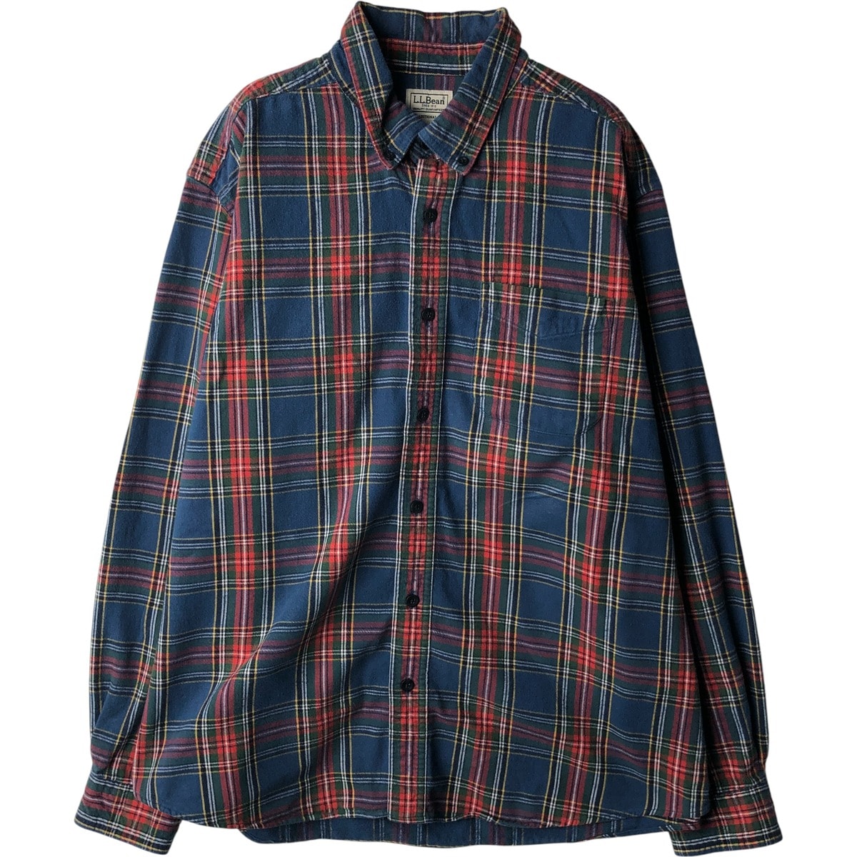 古着 エルエルビーン L.L.Bean TRADITIONAL FIT 長袖 ボタンダウン フランネルチェックシャツ メンズL相当/eaa613219
