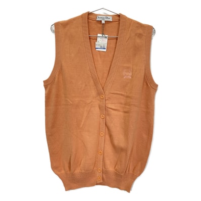 クリスチャンディオールスポーツ オレンジ 2P23220 ロゴ刺繍 ベスト L