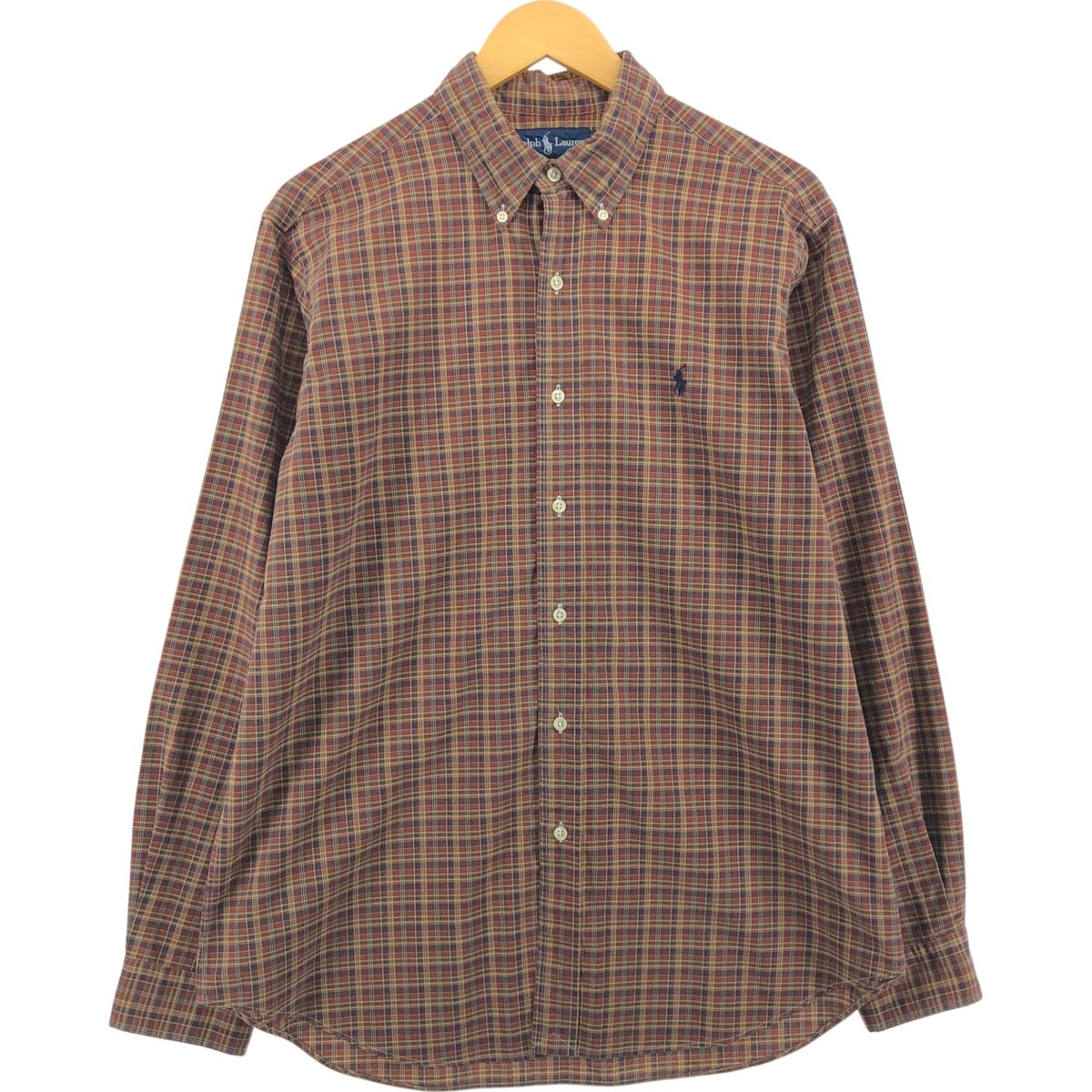 古着 ラルフローレン Ralph Lauren CLASSIC FIT 長袖 ボタンダウンチェックシャツ メンズL相当/eaa557744