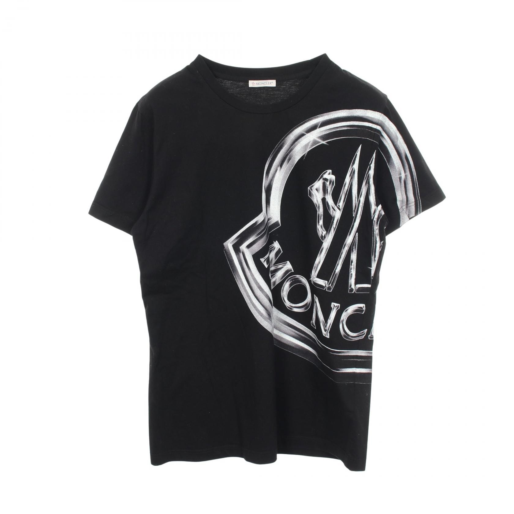 モンクレール MONCLER メタルロゴ フルグラフィック カットソー 衣料品 トップス コットン メンズ ブラック系 8C00019 【中古】