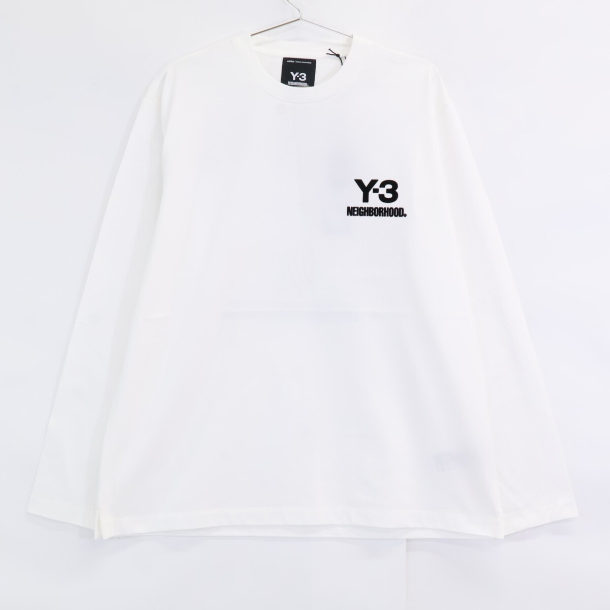 ワイスリー ×NEIGHBORHOOD 25AW JX7455 ホワイト Y-3-Nバックプリント LOGO LS TEE M
