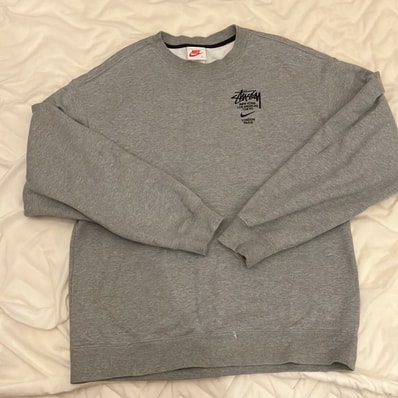 Nike x Stussy International Crewneck Sweatshirt (US Size) "Grey" DC4198-050