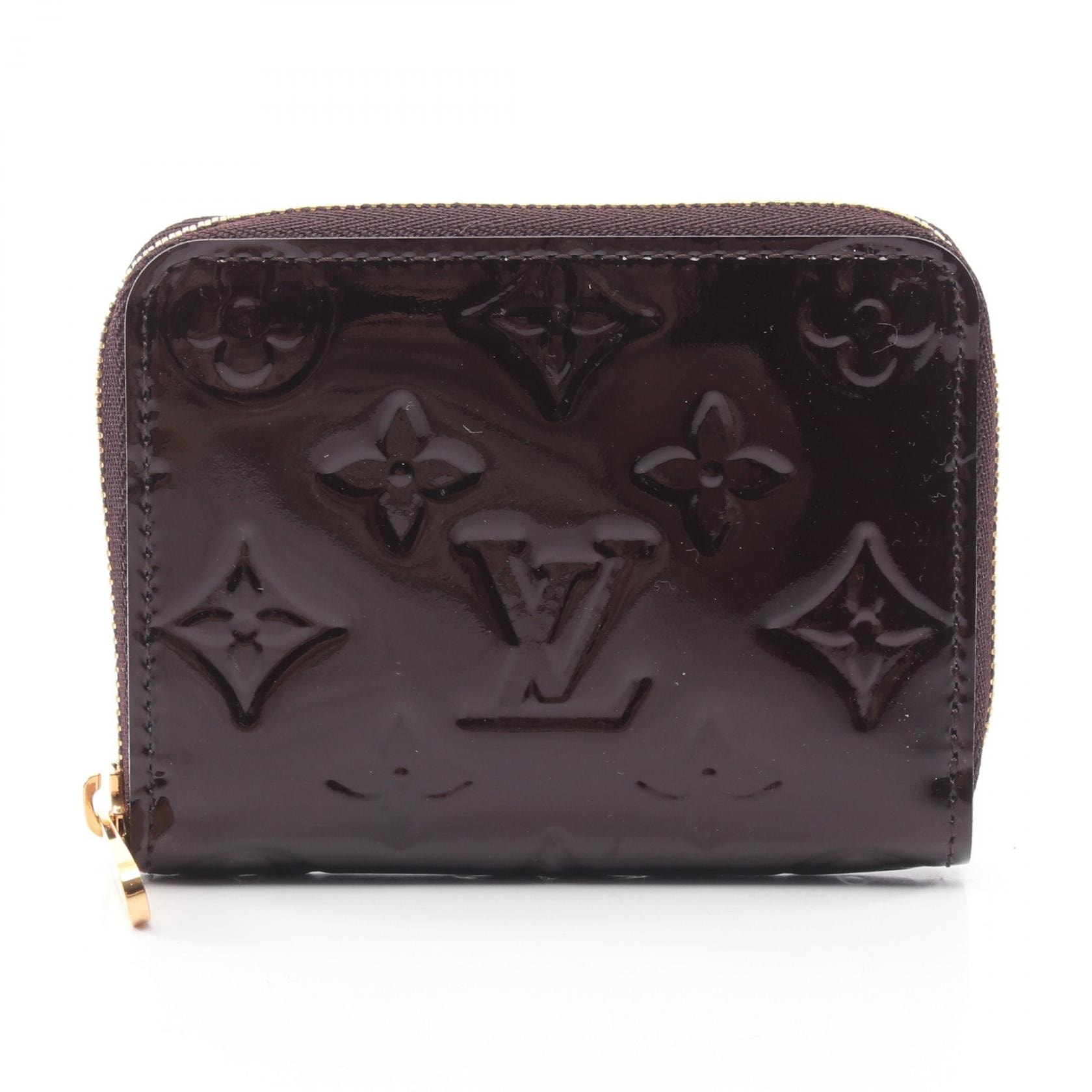 ルイ・ヴィトン LOUIS VUITTON ジッピーコインパース コインケース 財布 レザー ヴェルニ アマラント レディース パープル系 M93607 【中古】