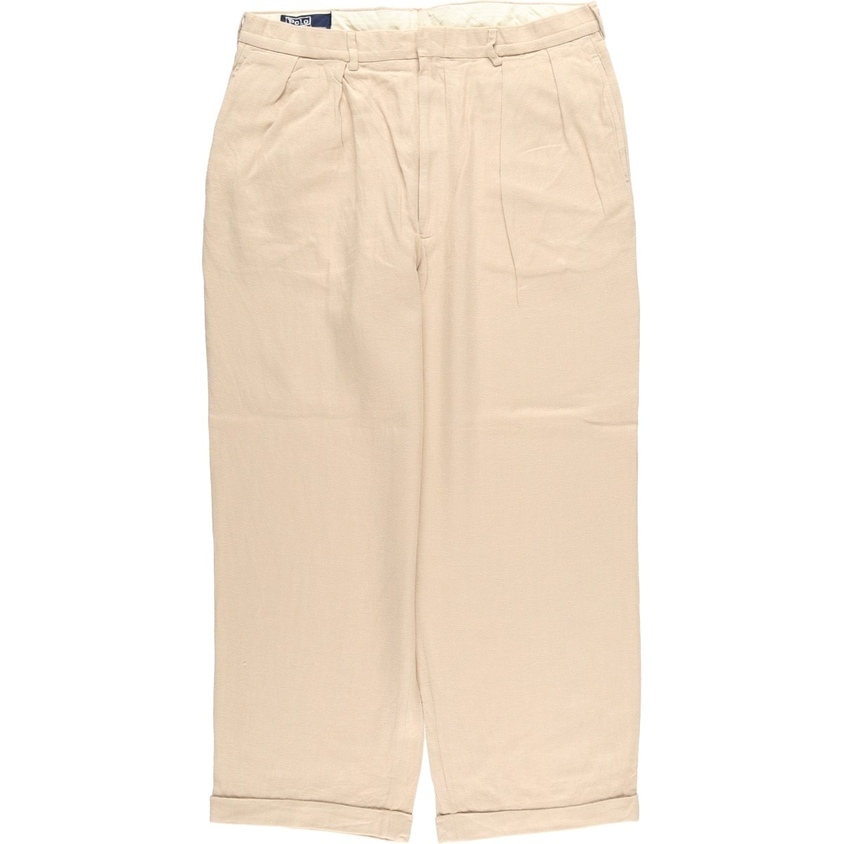 古着 ラルフローレン Ralph Lauren POLO by Ralph Lauren ツータック リネンパンツ スラックス メンズw35相当/eaa618651