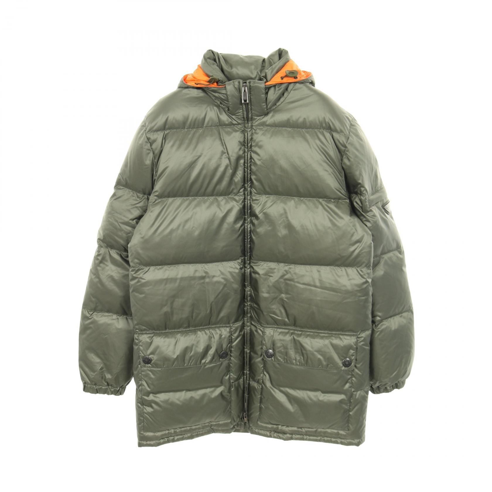 プラダ PRADA ダウンジャケット 衣料品 アウター ナイロン メンズ カーキ系 / オレンジ系 SGB857 【中古】