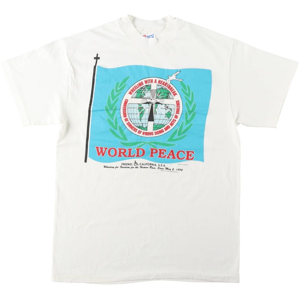 古着 90年代 ヘインズ Hanes BEEFY-T メッセージプリントTシャツ USA製 メンズM相当 ヴィンテージ/eaa654131