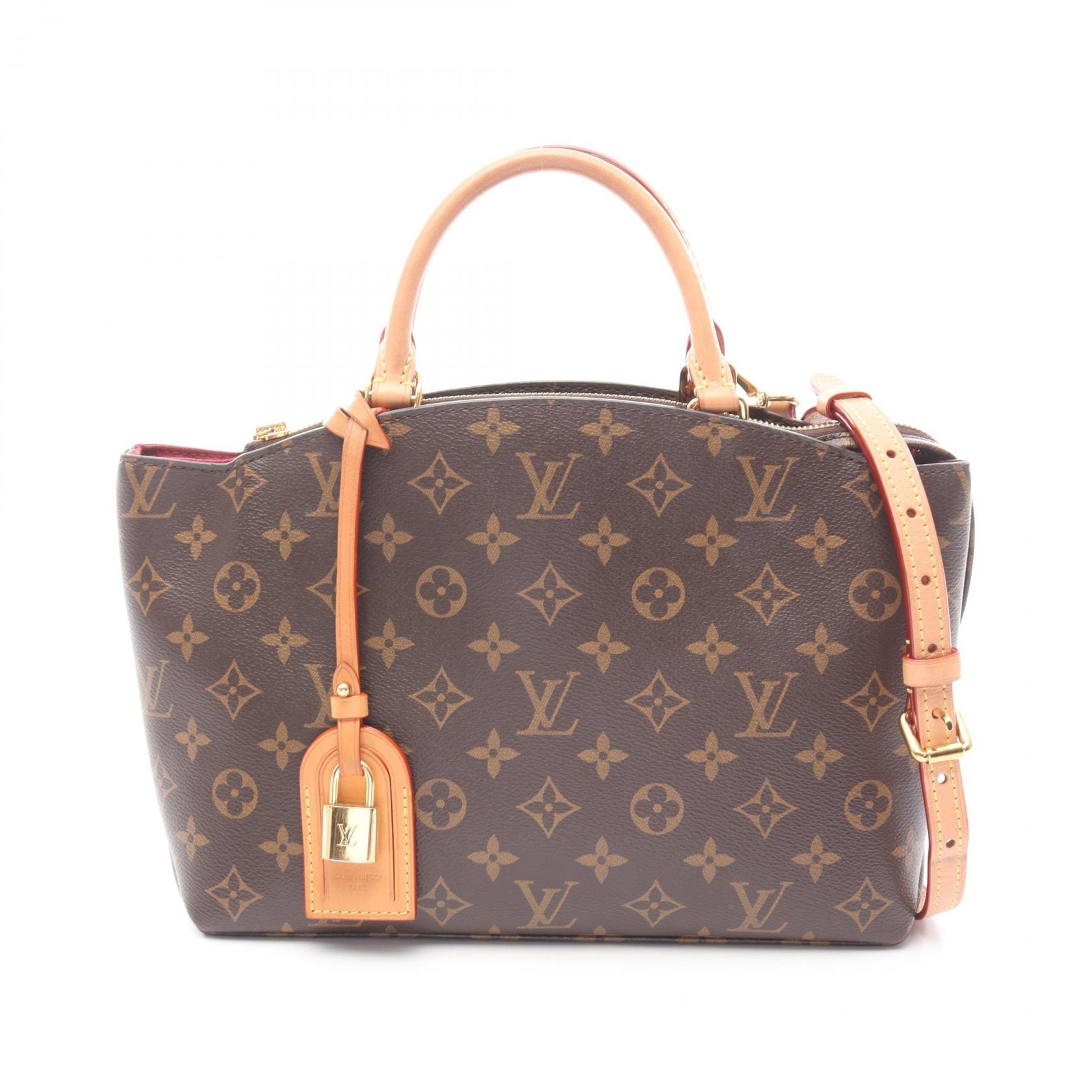 ルイ・ヴィトン LOUIS VUITTON プティ パレPM 2WAY ハンドバッグ バッグ PVCコーティングキャンバス レザー モノグラム レディース ブラウン系 M45900 【中古】