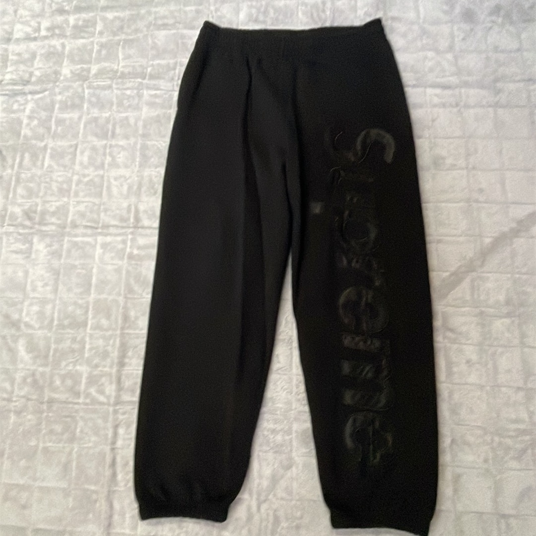 Supreme Satin Applique Sweatpant (23FW) "Black"