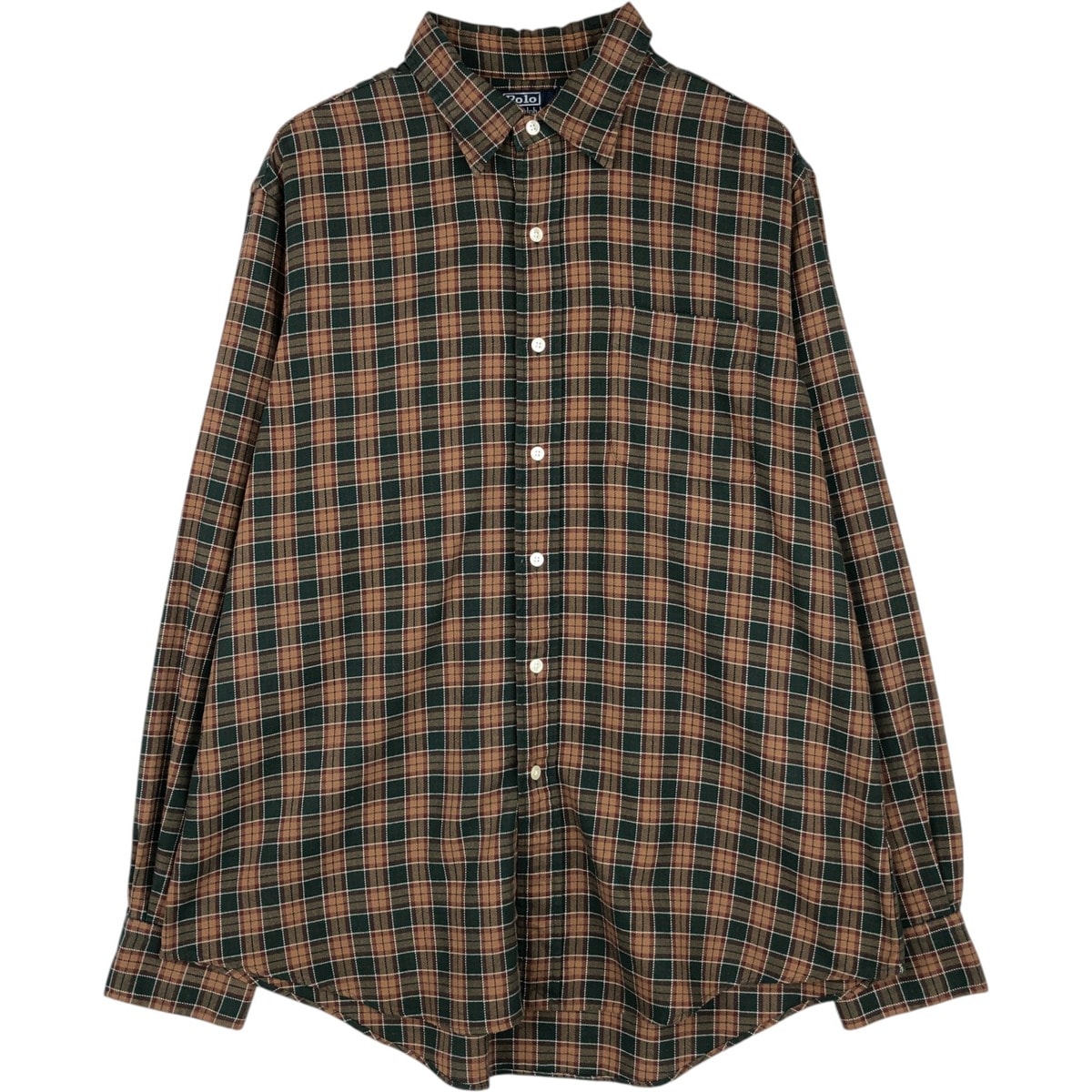 古着 ラルフローレン Ralph Lauren POLO by Ralph Lauren 長袖 ライトネルチェックシャツ メンズXL相当/eaa649299