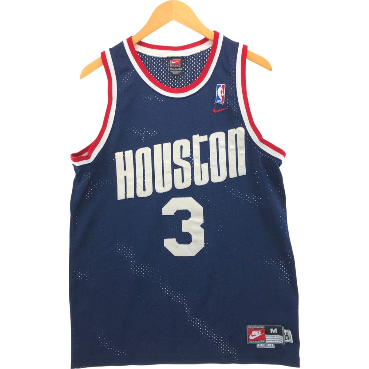 古着 ~00年代 ナイキ NIKE TEAM NBA HOUSTON ROCKETS ヒューストン ロケッツ メッシュ ゲームシャツ レプリカユニフォーム メンズM相当/eaa560506