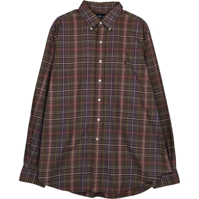古着 ラルフローレン Ralph Lauren CLASSIC FIT クラシックフィット 長袖 ボタンダウンチェックシャツ メンズXL相当/eaa628628