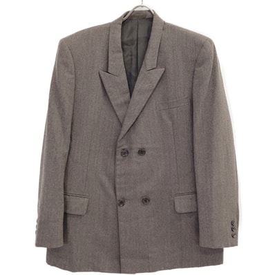 コムデギャルソンオム HS-08009M 90s ヘリンボーン ピークドラペル ダブル テーラードジャケット M