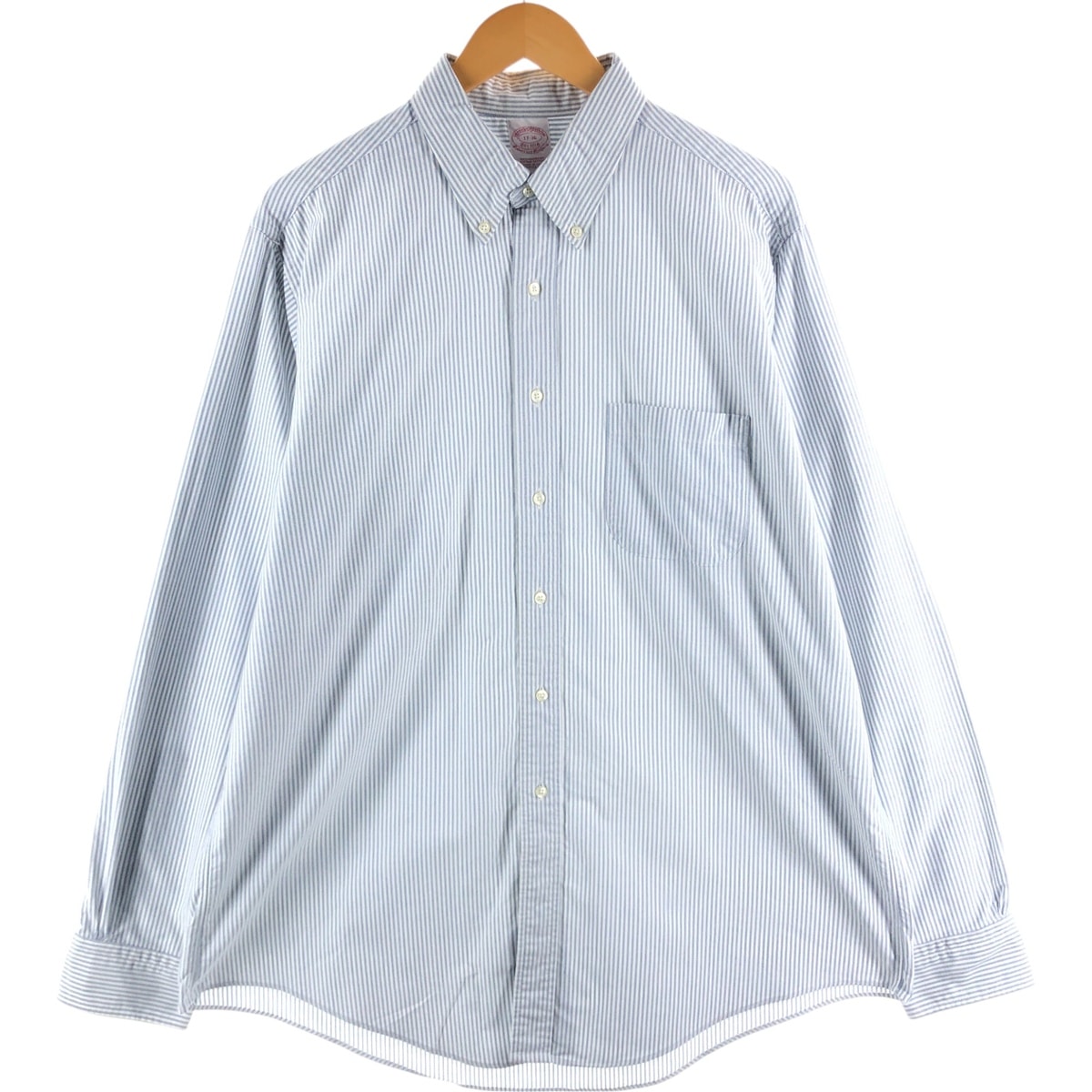 古着 ブルックスブラザーズ Brooks Brothers Est.1818 長袖 ボタンダウンストライプシャツ USA製 メンズXL相当/eaa527008
