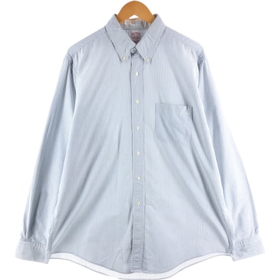 古着 ブルックスブラザーズ Brooks Brothers Est.1818 長袖 ボタンダウンストライプシャツ USA製 メンズXL相当/eaa527008