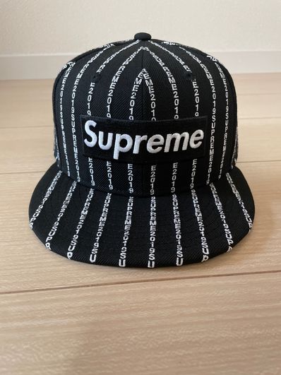 Supreme Text Stripe New Era® "Black"