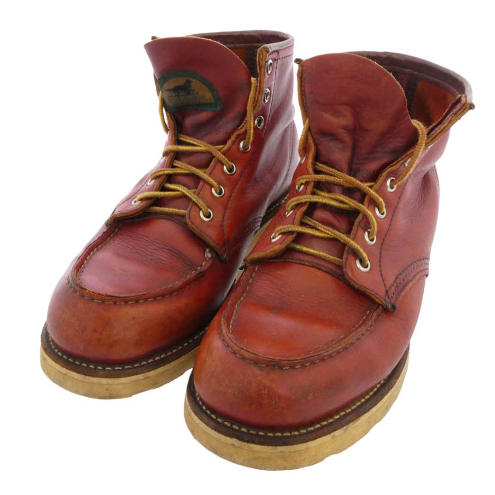 RED WING レッドウィング 875 半円犬タグ IrishSetter アイリッシュセッター モックトゥ ブーツ ワインレッド系 US7.5D【中古】