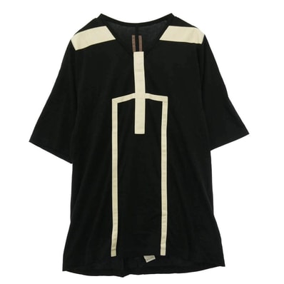 Rick Owens リックオウエンス 17SS DU17S5275-RNGEO DRKSHDW ダークシャドウ オーバーサイズ 半袖 Tシャツ カットソー ブラック系 BLK ONE SIZE【中古】