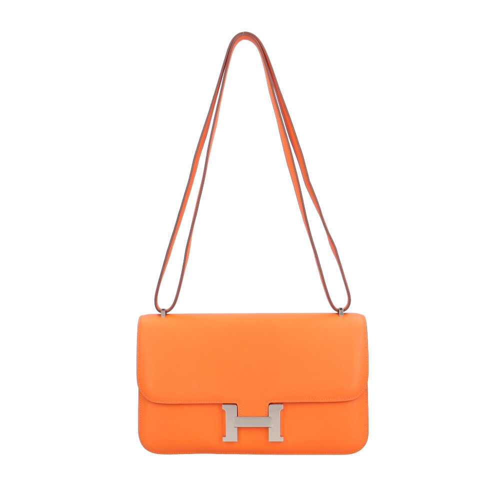 エルメス コンスタンス エラン ショルダーバッグ オレンジ レディース HERMES 中古