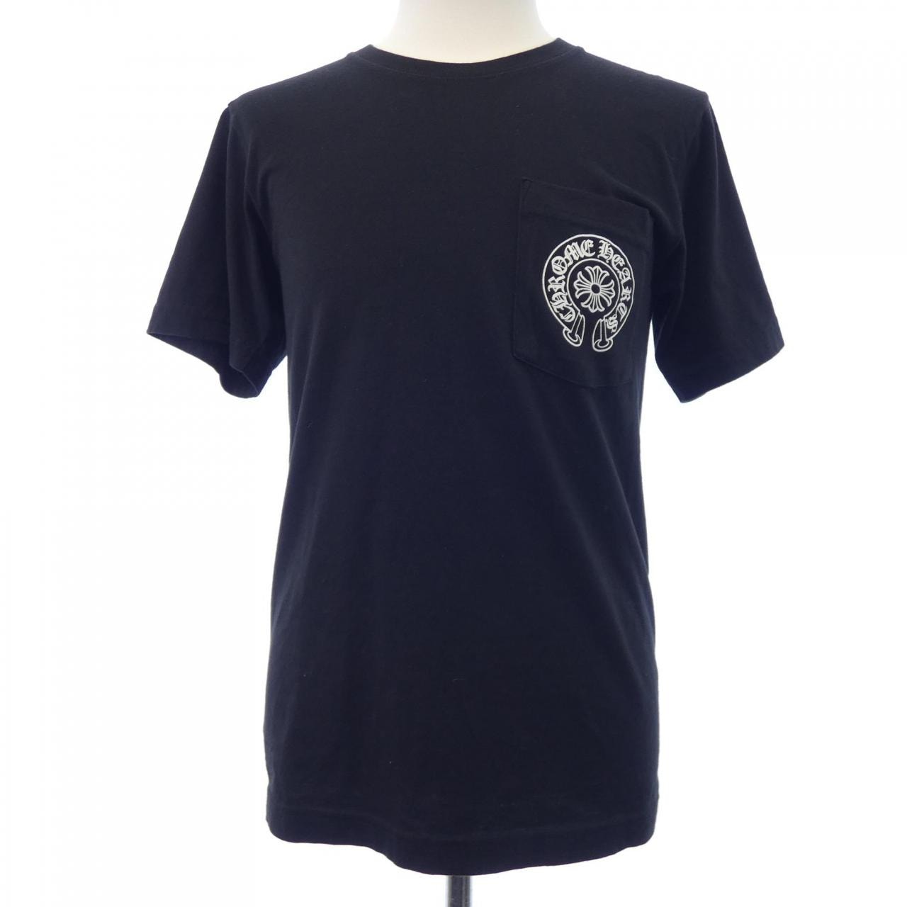 Chrome Hearts Horseshoe Logo Pocket T-Shirt Fuck You Sleeve "Black"