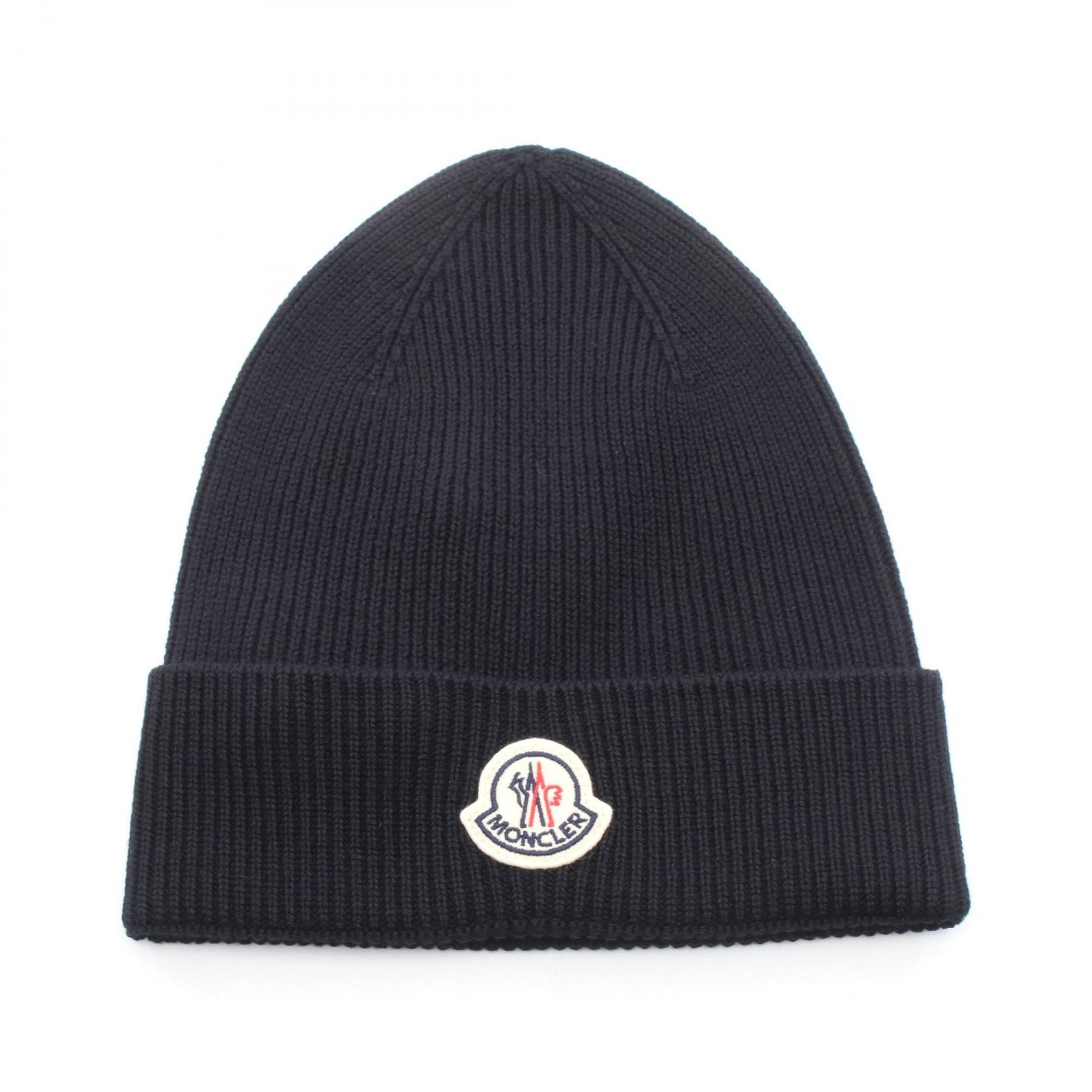 モンクレール MONCLER ロゴワッペン ニット帽 ニットキャップ 帽子 ウール メンズ レディース ブラック系 L20913B70500999 【新品】