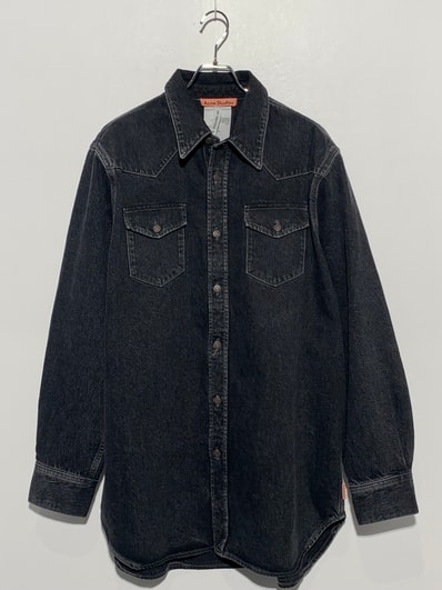 Acne Studios Denim Button Up Shirt Black