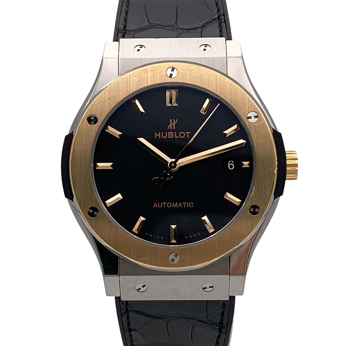 HUBLOT ウブロ クラシック フュージョン チタニウム キングゴールド 腕時計 542.NO.1181.LR メンズ【中古】