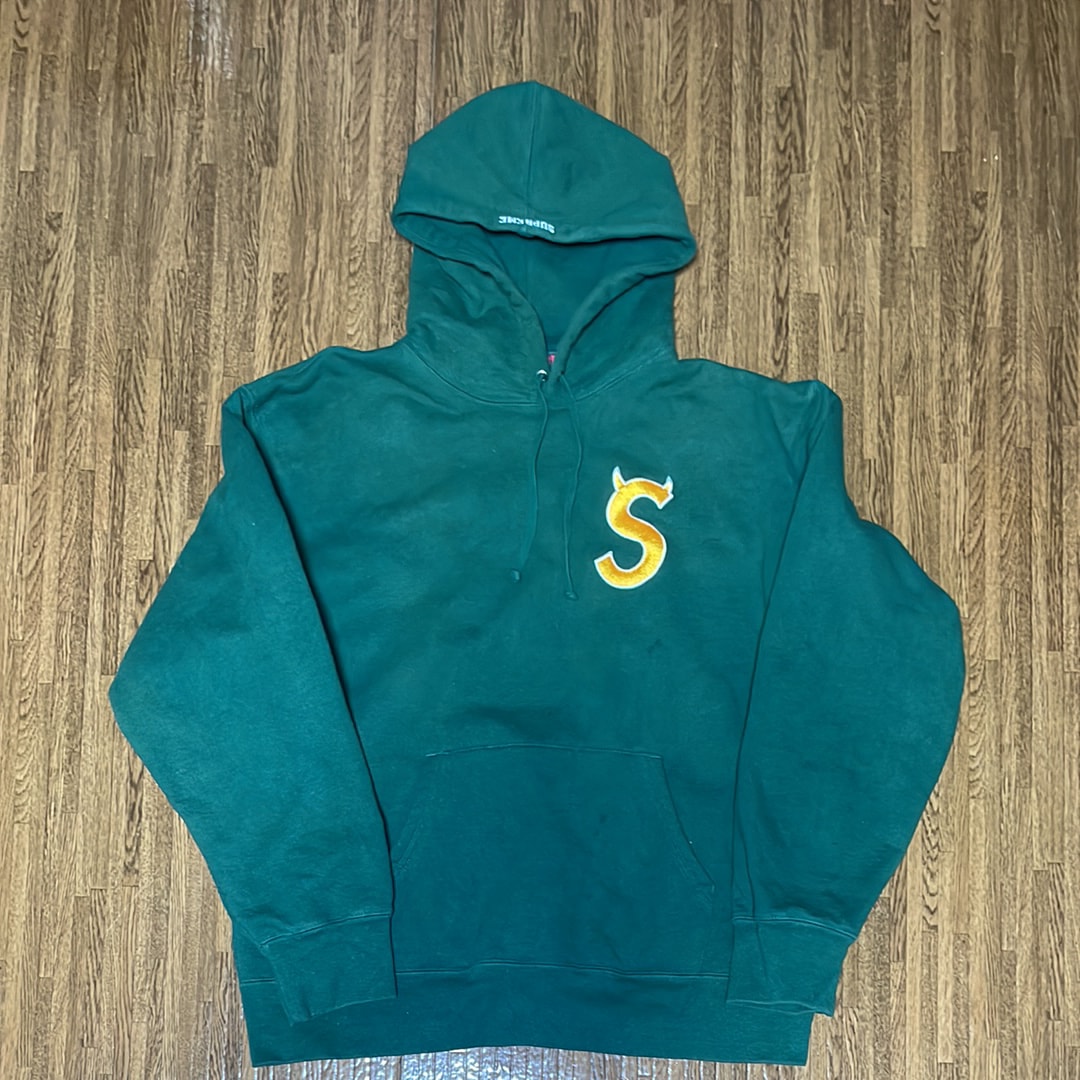 Supreme S Logo Hooded Sweatshirt "Dark Green" (22FW)