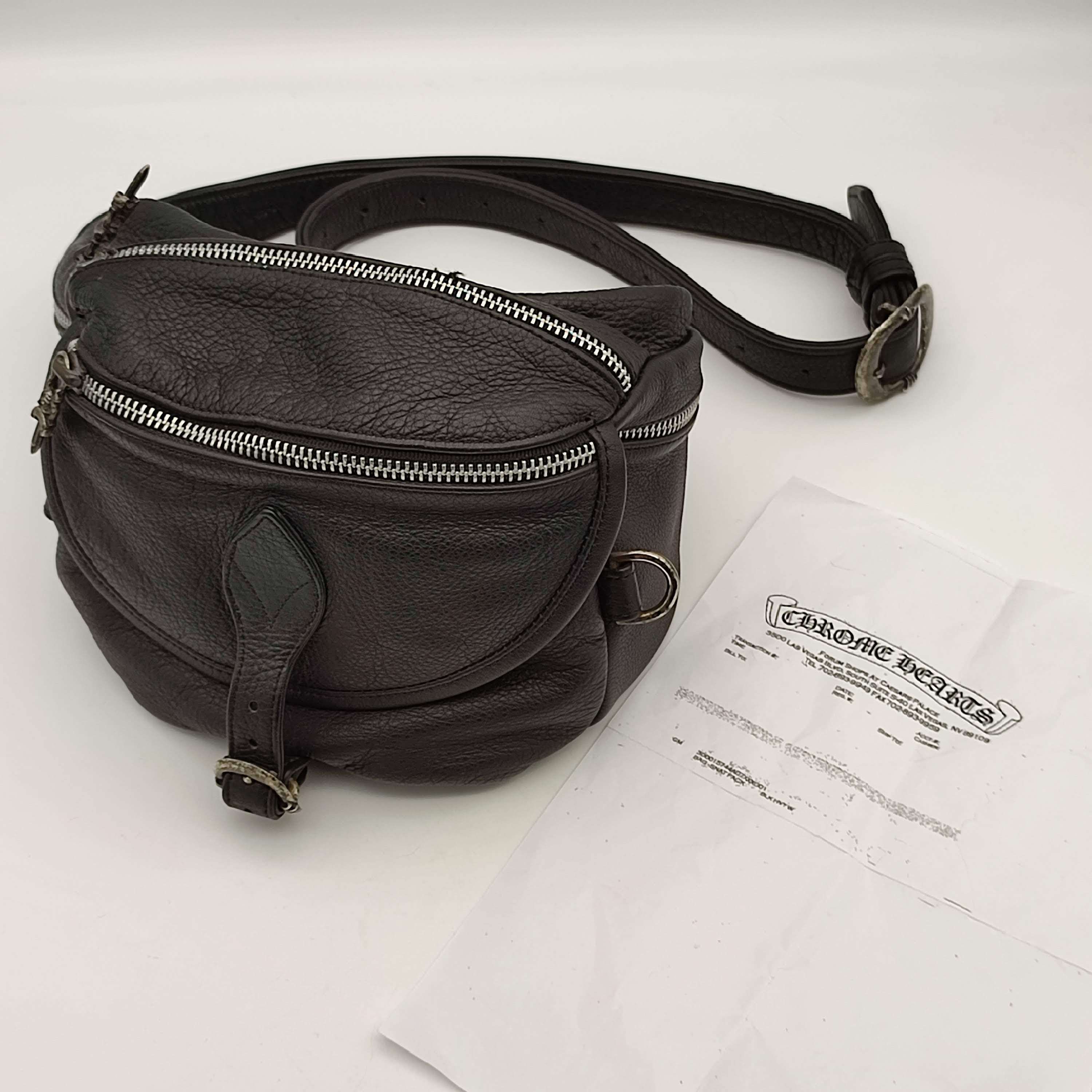 Chrome Hearts Snat Pack Leather XL West Bag "Black"