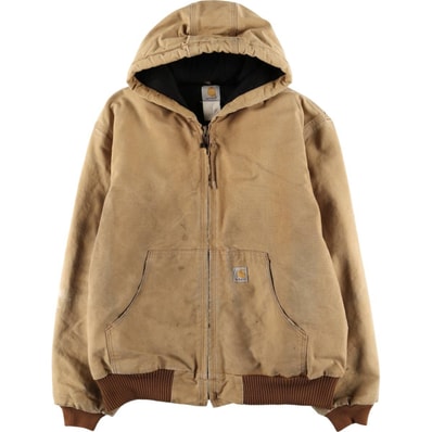 古着 カーハート Carhartt アクティブジャケット 中綿入り ダックフルジップパーカー メンズXL相当/eaa587880
