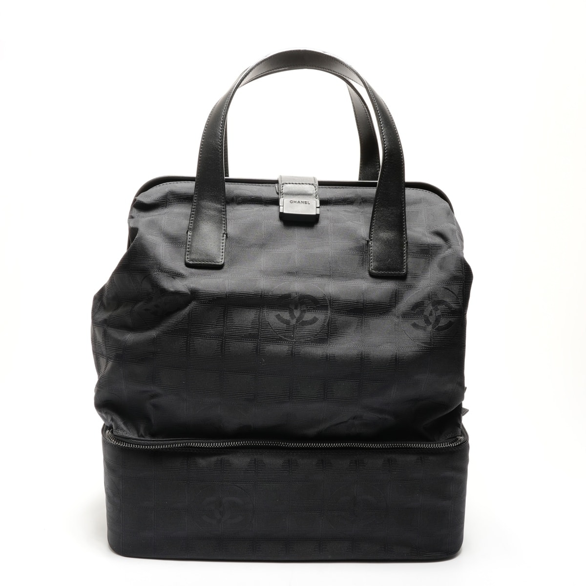 シャネル CHANEL 7番台 2002-2003 ナイロン ニュートラベルライン ハンドバッグ ボストンバッグ【中古】