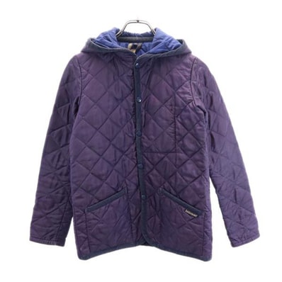 LAVENHAM ラベンハム キルティングジャケット 36 紫 フード