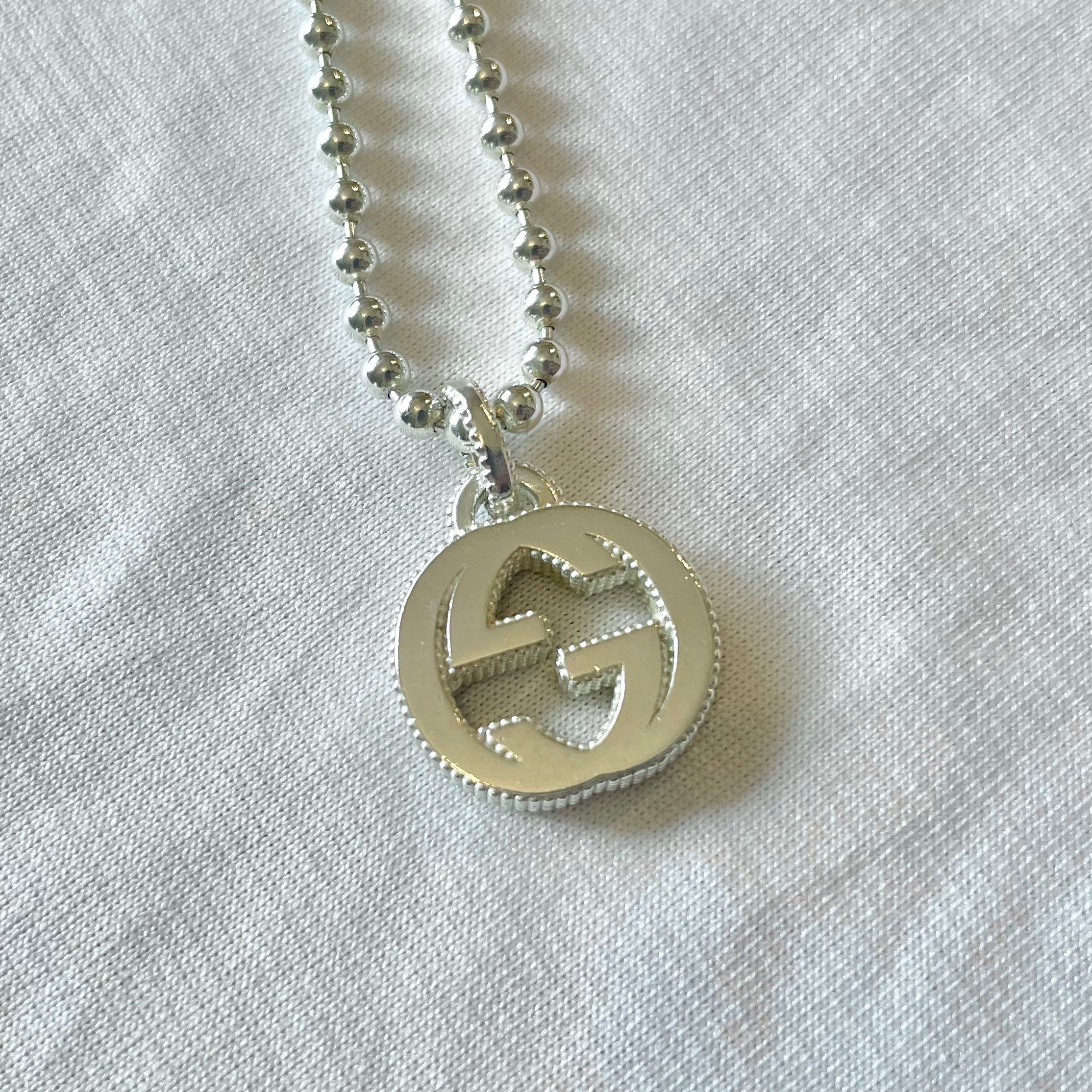 GUCCI Silver Necklace With Interlocking G