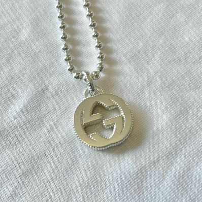 GUCCI Silver Necklace With Interlocking G