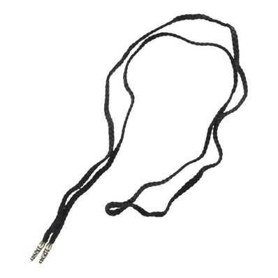 CHROME HEARTS クロムハーツ(原本無) LEATHER BRAID SCROLL スクロールチップ レザーブレイド レザーブレード ネックレス ブラック系 シルバー系【中古】