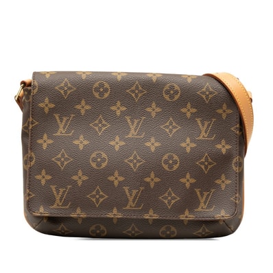 ルイ ヴィトン モノグラム ミュゼット タンゴ ショート ショルダーバッグ M51257 ブラウン PVC レザー レディース LOUIS VUITTON 【中古】