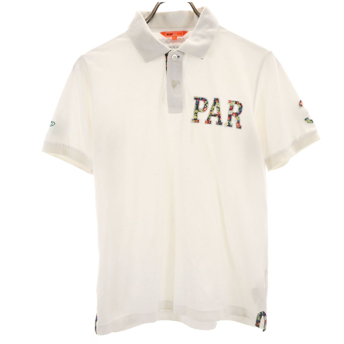 BEAMS GOLF ビームスゴルフ ゴルフ 半袖 ポロシャツ S 白 鹿の子地